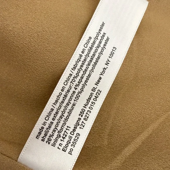 ELOQUII Women’s Size 18 Camel Tan Tie Front Minimalist Style Blazer - Picture 8 of 9